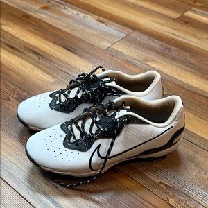 Nike White and Black Sports Cleats